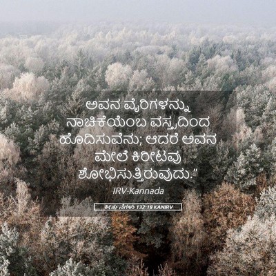 Picture 05 - ಕೀರ್ತನೆಗಳು 132:18 KANIRV - ಅವನ ವೈರಿಗಳನ್ನು - Bible Verse Picture