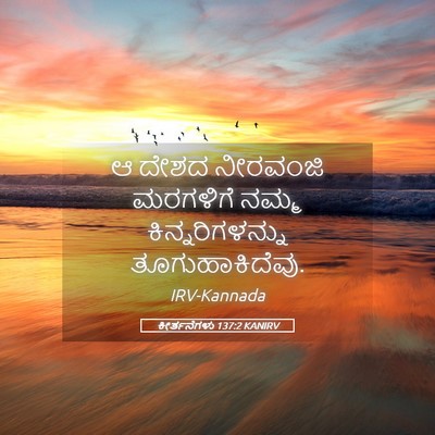 Picture 05 - ಕೀರ್ತನೆಗಳು 137:2 KANIRV - ಆ ದೇಶದ ನೀರವಂಜಿ - Bible Verse Picture