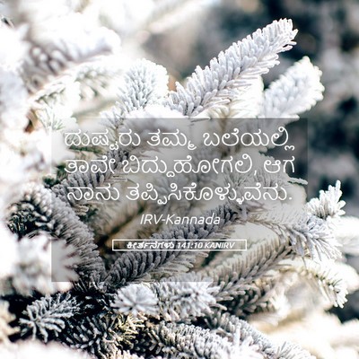 Picture 05 - ಕೀರ್ತನೆಗಳು 141:10 KANIRV - ದುಷ್ಟರು ತಮ್ಮ - Bible Verse Picture