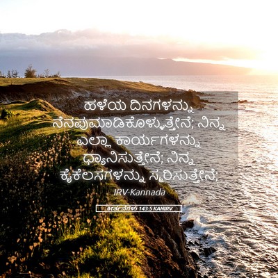 Picture 05 - ಕೀರ್ತನೆಗಳು 143:5 KANIRV - ಹಳೆಯ ದಿನಗಳನ್ನು - Bible Verse Picture