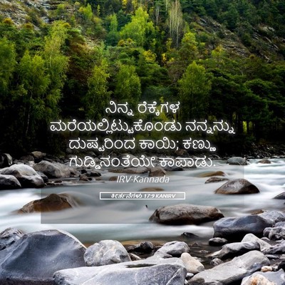 Picture 05 - ಕೀರ್ತನೆಗಳು 17:9 KANIRV - ನಿನ್ನ ರೆಕ್ಕೆಗಳ - Bible Verse Picture