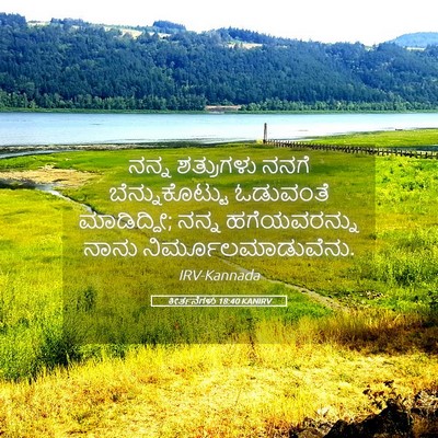 Picture 05 - ಕೀರ್ತನೆಗಳು 18:40 KANIRV - ನನ್ನ ಶತ್ರುಗಳು - Bible Verse Picture