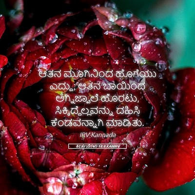Picture 05 - ಕೀರ್ತನೆಗಳು 18:8 KANIRV - ಆತನ ಮೂಗಿನಿಂದ - Bible Verse Picture