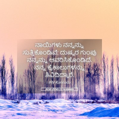 Picture 05 - ಕೀರ್ತನೆಗಳು 22:16 KANIRV - ನಾಯಿಗಳು ನನ್ನನ್ನು - Bible Verse Picture