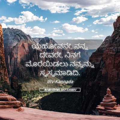 Picture 05 - ಕೀರ್ತನೆಗಳು 30:2 KANIRV - ಯೆಹೋವನೇ, ನನ್ನ - Bible Verse Picture