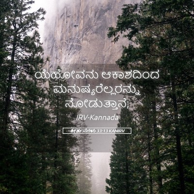 Picture 05 - ಕೀರ್ತನೆಗಳು 33:13 KANIRV - ಯೆಹೋವನು ಆಕಾಶದಿಂದ - Bible Verse Picture