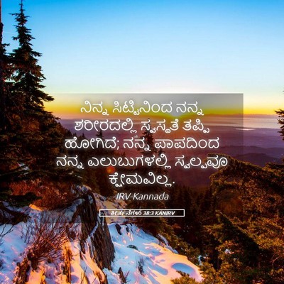 Picture 05 - ಕೀರ್ತನೆಗಳು 38:3 KANIRV - ನಿನ್ನ ಸಿಟ್ಟಿನಿಂದ - Bible Verse Picture