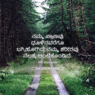 Picture 05 - ಕೀರ್ತನೆಗಳು 44:25 KANIRV - ನಮ್ಮ ಪ್ರಾಣವು - Bible Verse Picture