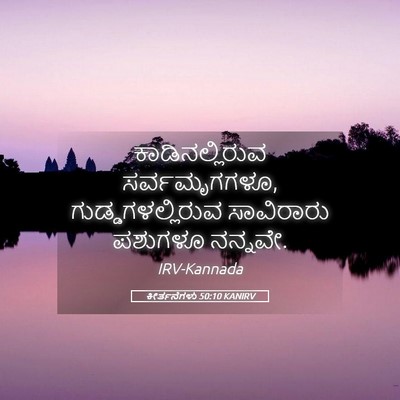 Picture 05 - ಕೀರ್ತನೆಗಳು 50:10 KANIRV - ಕಾಡಿನಲ್ಲಿರುವ - Bible Verse Picture