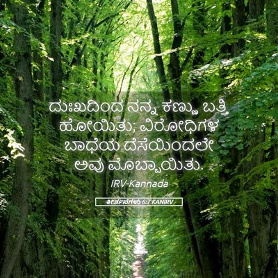 Picture 05 - ಕೀರ್ತನೆಗಳು 6:7 KANIRV - ದುಃಖದಿಂದ ನನ್ನ - Bible Verse Picture