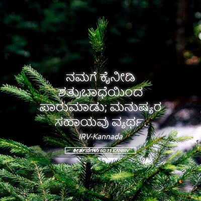 Picture 05 - ಕೀರ್ತನೆಗಳು 60:11 KANIRV - ನಮಗೆ ಕೈನೀಡಿ - Bible Verse Picture