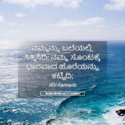 Picture 05 - ಕೀರ್ತನೆಗಳು 66:11 KANIRV - ನಮ್ಮನ್ನು ಬಲೆಯಲ್ಲಿ - Bible Verse Picture
