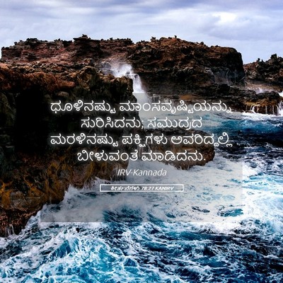 Picture 05 - ಕೀರ್ತನೆಗಳು 78:27 KANIRV - ಧೂಳಿನಷ್ಟು - Bible Verse Picture
