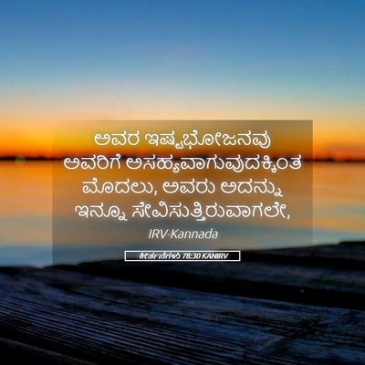 Picture 05 - ಕೀರ್ತನೆಗಳು 78:30 KANIRV - ಅವರ ಇಷ್ಟಭೋಜನವು - Bible Verse Picture