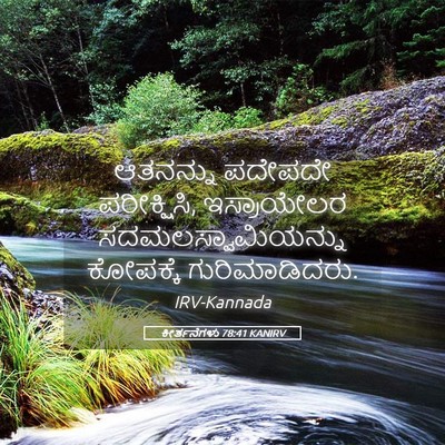 Picture 05 - ಕೀರ್ತನೆಗಳು 78:41 KANIRV - ಆತನನ್ನು ಪದೇಪದೇ - Bible Verse Picture