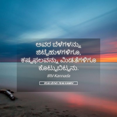 Picture 05 - ಕೀರ್ತನೆಗಳು 78:46 KANIRV - ಅವರ ಬೆಳೆಗಳನ್ನು - Bible Verse Picture