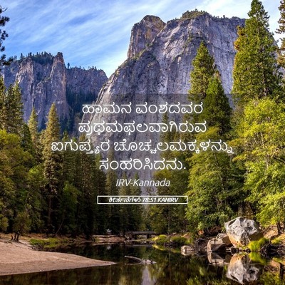 Picture 05 - ಕೀರ್ತನೆಗಳು 78:51 KANIRV - ಹಾಮನ ವಂಶದವರ - Bible Verse Picture