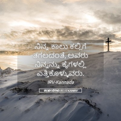Picture 05 - ಕೀರ್ತನೆಗಳು 91:12 KANIRV - ನಿನ್ನ ಕಾಲು - Bible Verse Picture