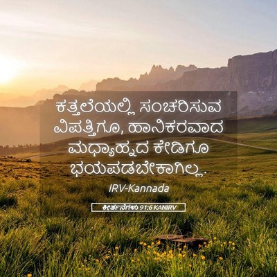 Picture 05 - ಕೀರ್ತನೆಗಳು 91:6 KANIRV - ಕತ್ತಲೆಯಲ್ಲಿ - Bible Verse Picture