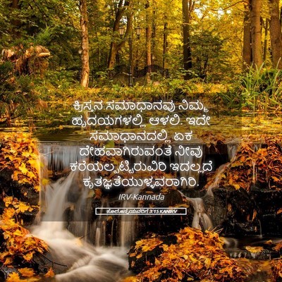 Picture 05 - ಕೊಲೊಸ್ಸೆಯವರಿಗೆ 3:15 KANIRV - ಕ್ರಿಸ್ತನ ಸಮಾಧಾನವು - Bible Verse Picture