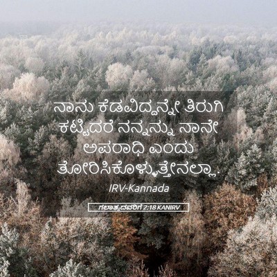 Picture 05 - ಗಲಾತ್ಯದವರಿಗೆ 2:18 KANIRV - ನಾನು ಕೆಡವಿದ್ದನ್ನೇ - Bible Verse Picture