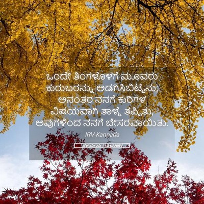 Picture 05 - ಜೆಕರ್ಯನು 11:8 KANIRV - ಒಂದೇ ತಿಂಗಳೊಳಗೆ - Bible Verse Picture