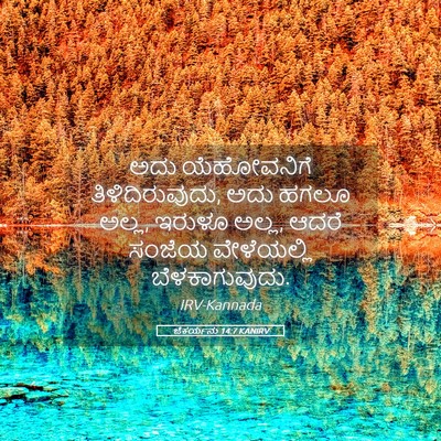Picture 05 - ಜೆಕರ್ಯನು 14:7 KANIRV - ಅದು ಯೆಹೋವನಿಗೆ - Bible Verse Picture