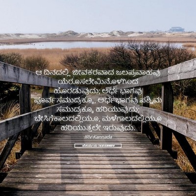 Picture 05 - ಜೆಕರ್ಯನು 14:8 KANIRV - ಆ ದಿನದಲ್ಲಿ - Bible Verse Picture