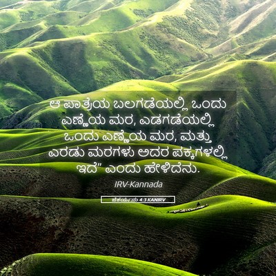 Picture 05 - ಜೆಕರ್ಯನು 4:3 KANIRV - ಆ ಪಾತ್ರೆಯ - Bible Verse Picture