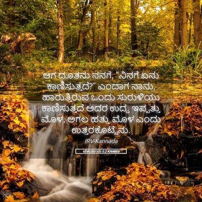 Picture 05 - ಜೆಕರ್ಯನು 5:2 KANIRV - ಆಗ ದೂತನು ನನಗೆ, - Bible Verse Picture