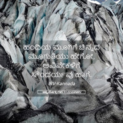 Picture 05 - ಜ್ಞಾನೋಕ್ತಿಗಳು 11:22 KANIRV - ಹಂದಿಯ ಮೂಗಿಗೆ - Bible Verse Picture