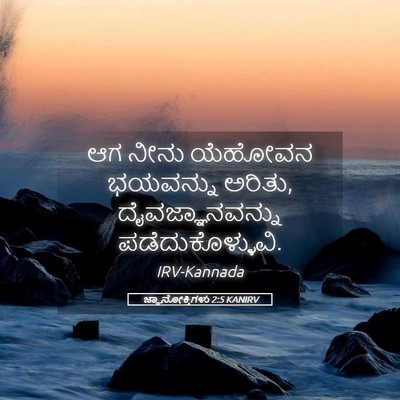 Picture 05 - ಜ್ಞಾನೋಕ್ತಿಗಳು 2:5 KANIRV - ಆಗ ನೀನು ಯೆಹೋವನ - Bible Verse Picture