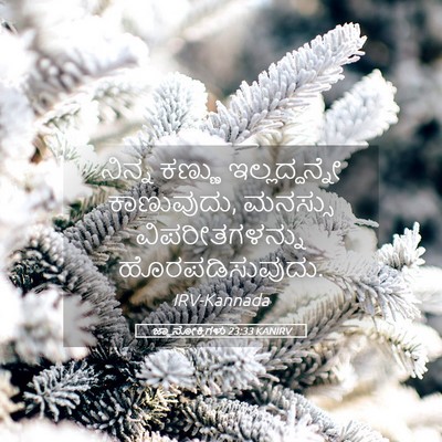 Picture 05 - ಜ್ಞಾನೋಕ್ತಿಗಳು 23:33 KANIRV - ನಿನ್ನ ಕಣ್ಣು - Bible Verse Picture