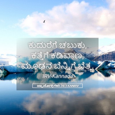 Picture 05 - ಜ್ಞಾನೋಕ್ತಿಗಳು 26:3 KANIRV - ಕುದುರೆಗೆ ಚಬುಕು, - Bible Verse Picture
