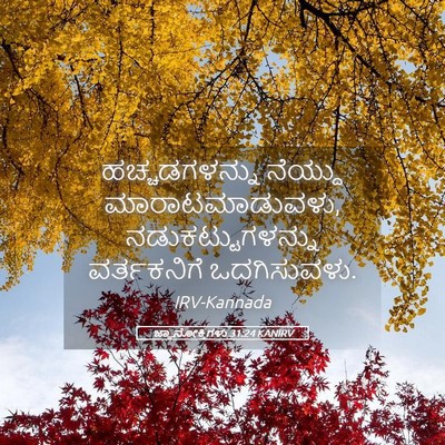 Picture 05 - ಜ್ಞಾನೋಕ್ತಿಗಳು 31:24 KANIRV - ಹಚ್ಚಡಗಳನ್ನು - Bible Verse Picture