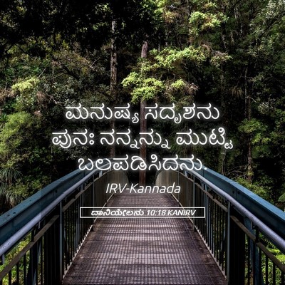 Picture 05 - ದಾನಿಯೇಲನು 10:18 KANIRV - ಮನುಷ್ಯ ಸದೃಶನು - Bible Verse Picture