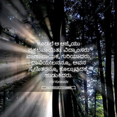 Picture 05 - ದಾನಿಯೇಲನು 2:13 KANIRV - ಕೂಡಲೆ ಆ ಆಜ್ಞೆಯು - Bible Verse Picture