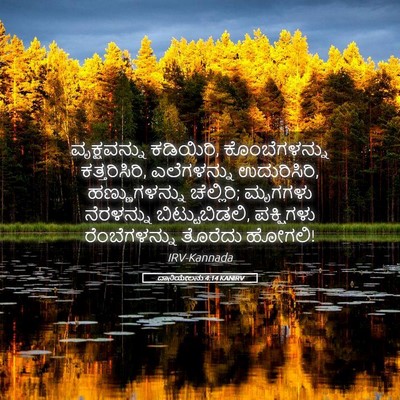 Picture 05 - ದಾನಿಯೇಲನು 4:14 KANIRV - ವೃಕ್ಷವನ್ನು - Bible Verse Picture