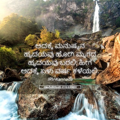 Picture 05 - ದಾನಿಯೇಲನು 4:16 KANIRV - ಅದಕ್ಕೆ ಮನುಷ್ಯನ - Bible Verse Picture