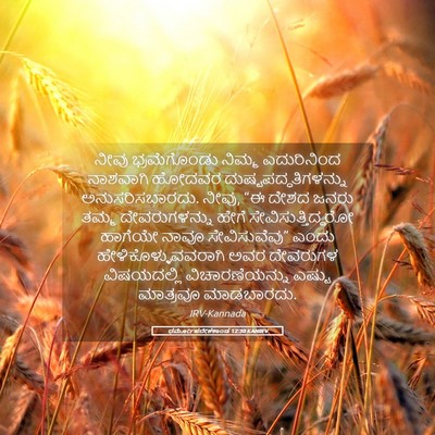 Picture 05 - ಧರ್ಮೋಪದೇಶಕಾಂಡ 12:30 KANIRV - ನೀವು ಭ್ರಮೆಗೊಂಡು - Bible Verse Picture