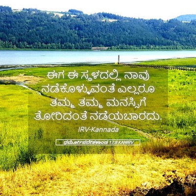 Picture 05 - ಧರ್ಮೋಪದೇಶಕಾಂಡ 12:8 KANIRV - ಈಗ ಈ ಸ್ಥಳದಲ್ಲಿ - Bible Verse Picture