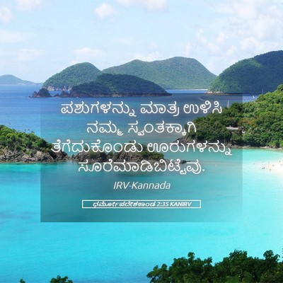 Picture 05 - ಧರ್ಮೋಪದೇಶಕಾಂಡ 2:35 KANIRV - ಪಶುಗಳನ್ನು ಮಾತ್ರ - Bible Verse Picture