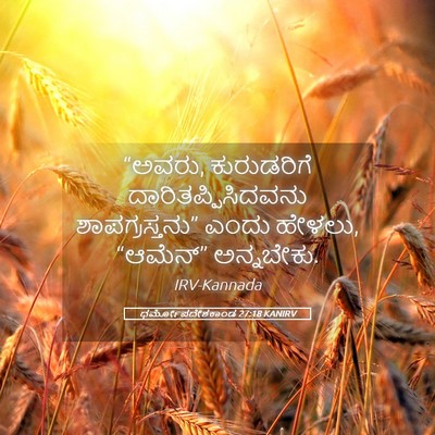 Picture 05 - ಧರ್ಮೋಪದೇಶಕಾಂಡ 27:18 KANIRV - “ಅವರು, ಕುರುಡರಿಗೆ - Bible Verse Picture