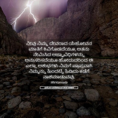 Picture 05 - ಧರ್ಮೋಪದೇಶಕಾಂಡ 28:45 KANIRV - ನೀವು ನಿಮ್ಮ ದೇವರಾದ - Bible Verse Picture