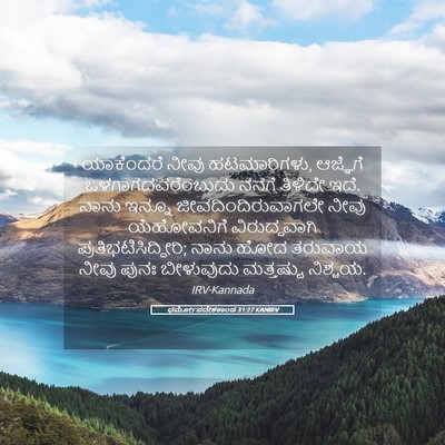 Picture 05 - ಧರ್ಮೋಪದೇಶಕಾಂಡ 31:27 KANIRV - ಯಾಕೆಂದರೆ ನೀವು - Bible Verse Picture