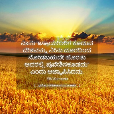 Picture 05 - ಧರ್ಮೋಪದೇಶಕಾಂಡ 32:52 KANIRV - ನಾನು ಇಸ್ರಾಯೇಲರಿಗೆ - Bible Verse Picture