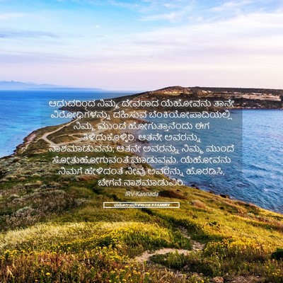 Picture 05 - ಧರ್ಮೋಪದೇಶಕಾಂಡ 9:3 KANIRV - ಆದುದರಿಂದ ನಿಮ್ಮ - Bible Verse Picture