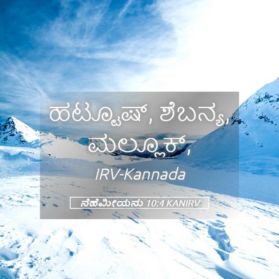 Picture 05 - ನೆಹೆಮೀಯನು 10:4 KANIRV - ಹಟ್ಟೂಷ್, ಶೆಬನ್ಯ, - Bible Verse Picture