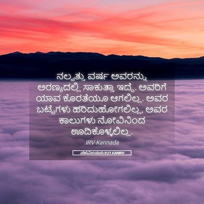 Picture 05 - ನೆಹೆಮೀಯನು 9:21 KANIRV - ನಲ್ವತ್ತು ವರ್ಷ - Bible Verse Picture