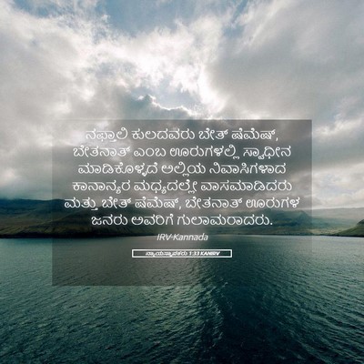 Picture 05 - ನ್ಯಾಯಸ್ಥಾಪಕರು 1:33 KANIRV - ನಫ್ತಾಲಿ ಕುಲದವರು - Bible Verse Picture